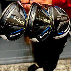 Three Hybrid golf clubs Taylor Made